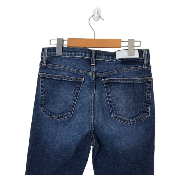 RE/DONE Originals Jean High Rise Ankle Crop 5 Pocket Button Up Size 28 - Picture 6 of 9